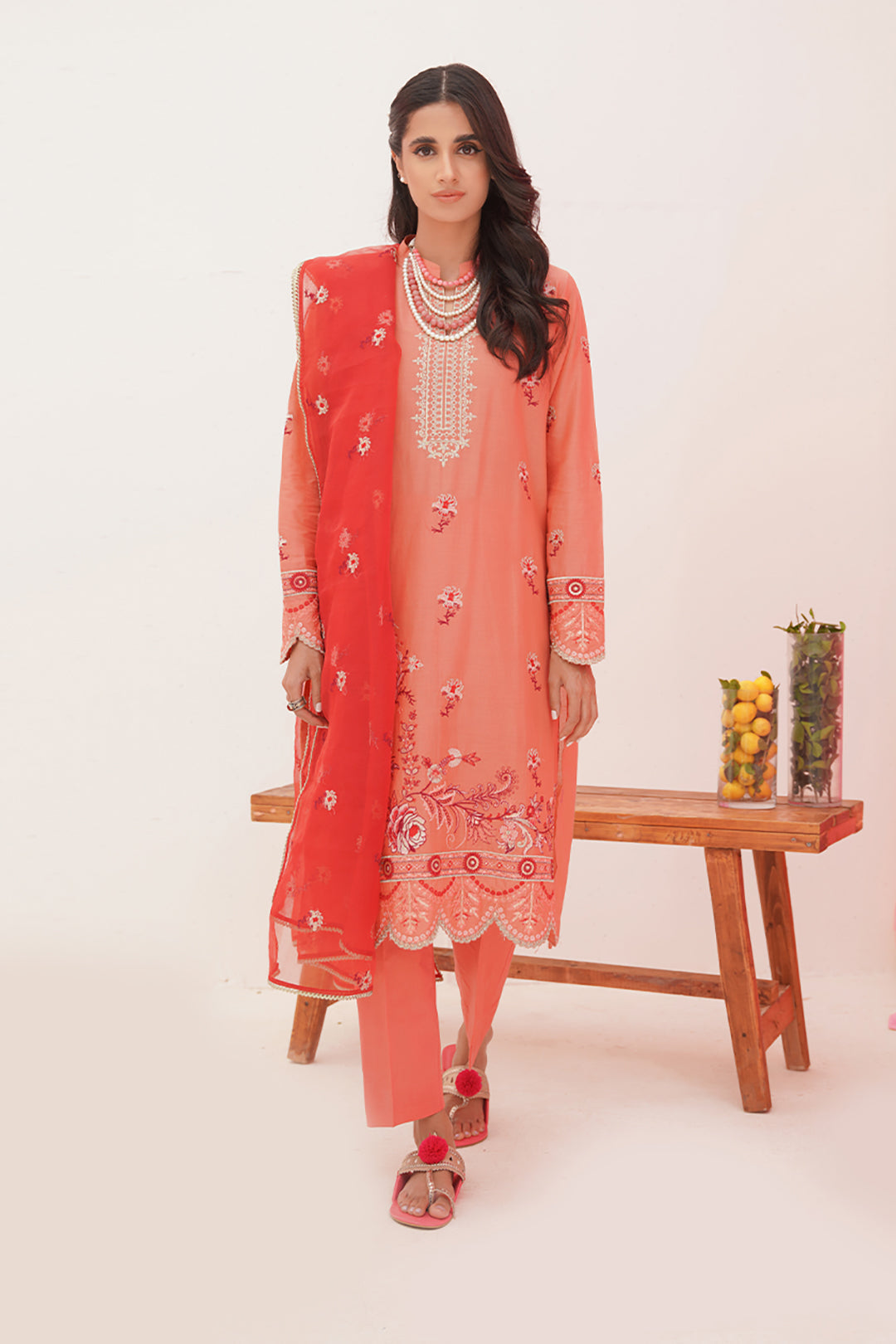 Zellbury | Unstitched 3 Piece Lawn | Embroidered Shirt Shalwar Dupatta - 0365 -  Zellbury Women Luxury Unstitch - Original Designer Dress - House of Maryam