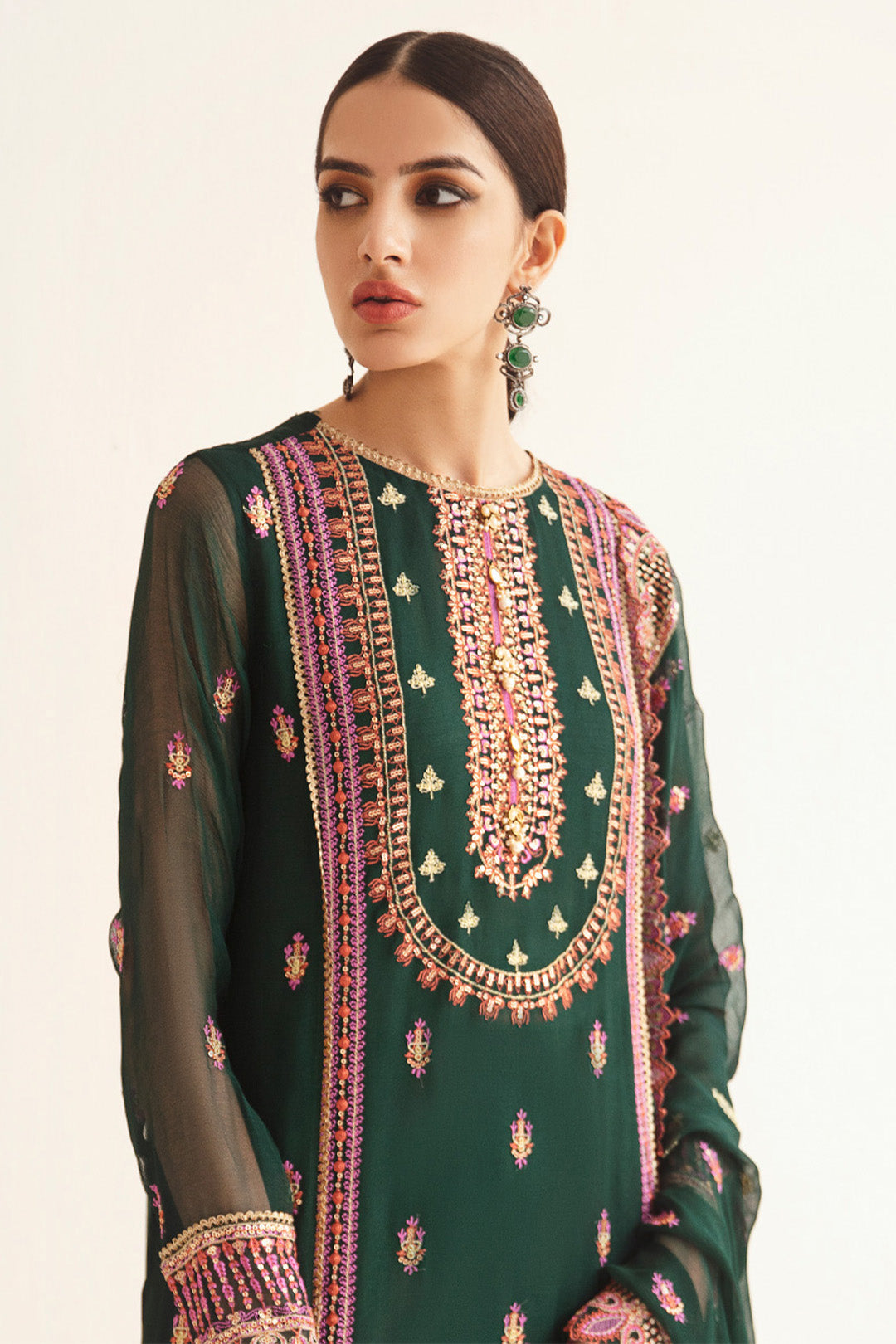 Zellbury | Unstitched 3 Piece | Embroidered Shirt Shalwar Dupatta - 0294 -  Zellbury Women Luxury Unstitch - Original Designer Dress - House of Maryam