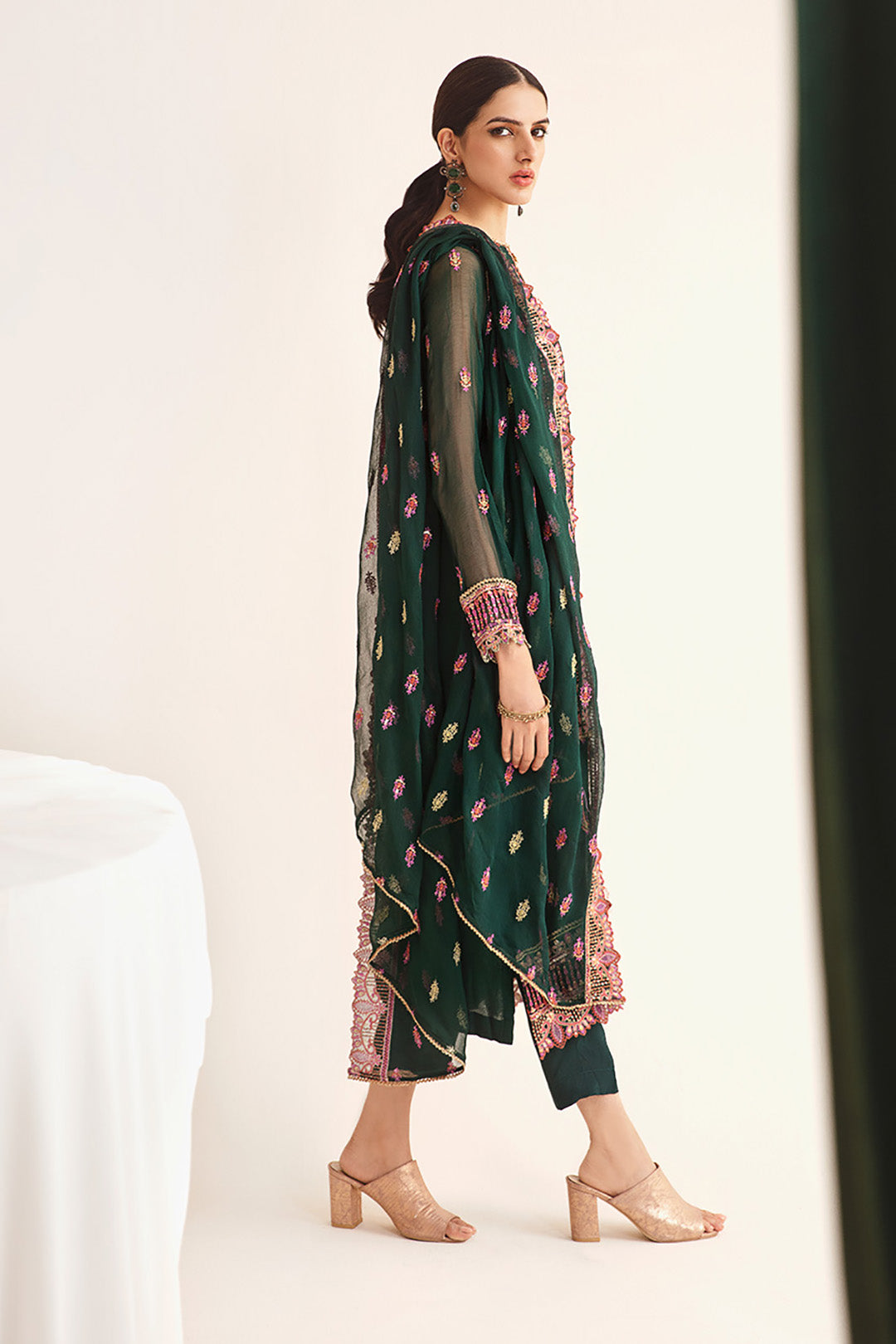 Zellbury | Unstitched 3 Piece | Embroidered Shirt Shalwar Dupatta - 0294