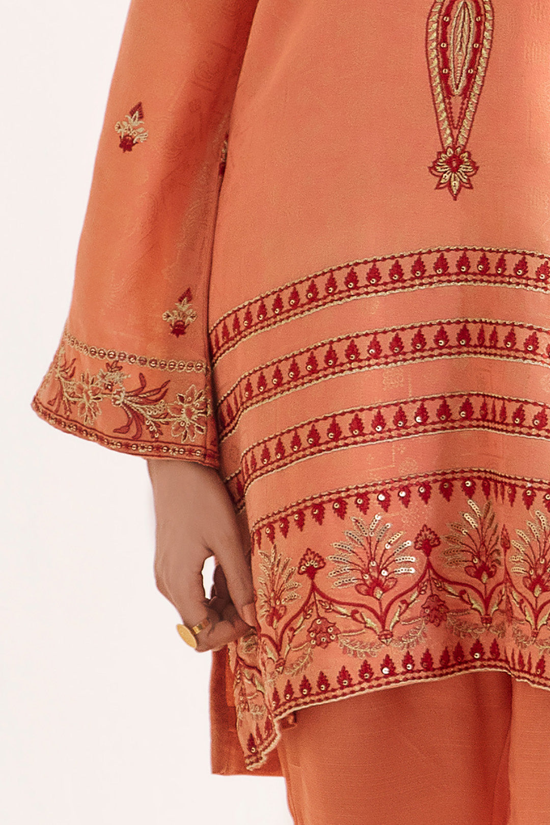 Zellbury | Unstitched 3 Piece Jacquard | Embroidered Shirt Shalwar Dupatta - 0296 -  Zellbury Women Luxury Unstitch - Original Designer Dress - House of Maryam