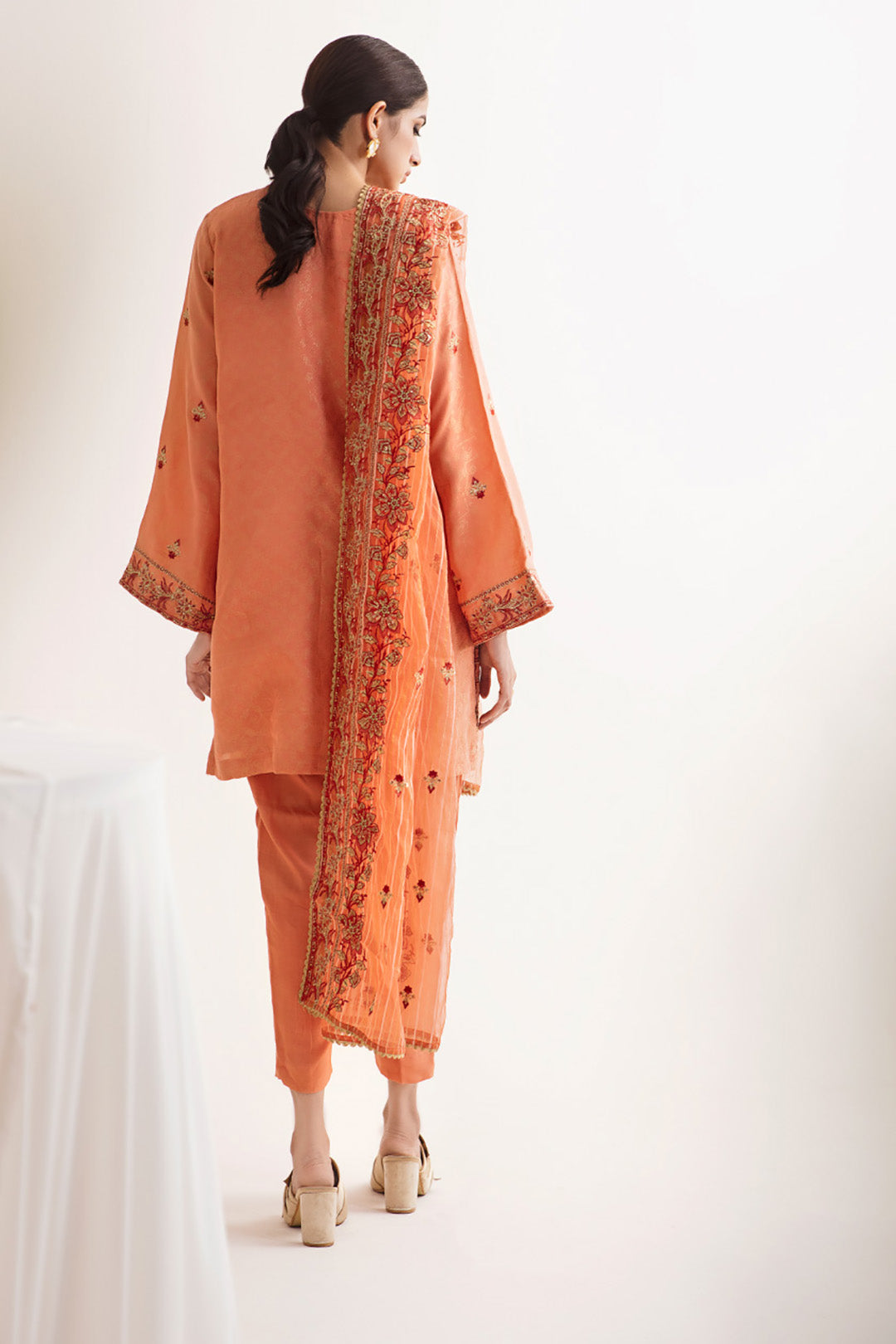Zellbury | Unstitched 3 Piece Jacquard | Embroidered Shirt Shalwar Dupatta - 0296 -  Zellbury Women Luxury Unstitch - Original Designer Dress - House of Maryam