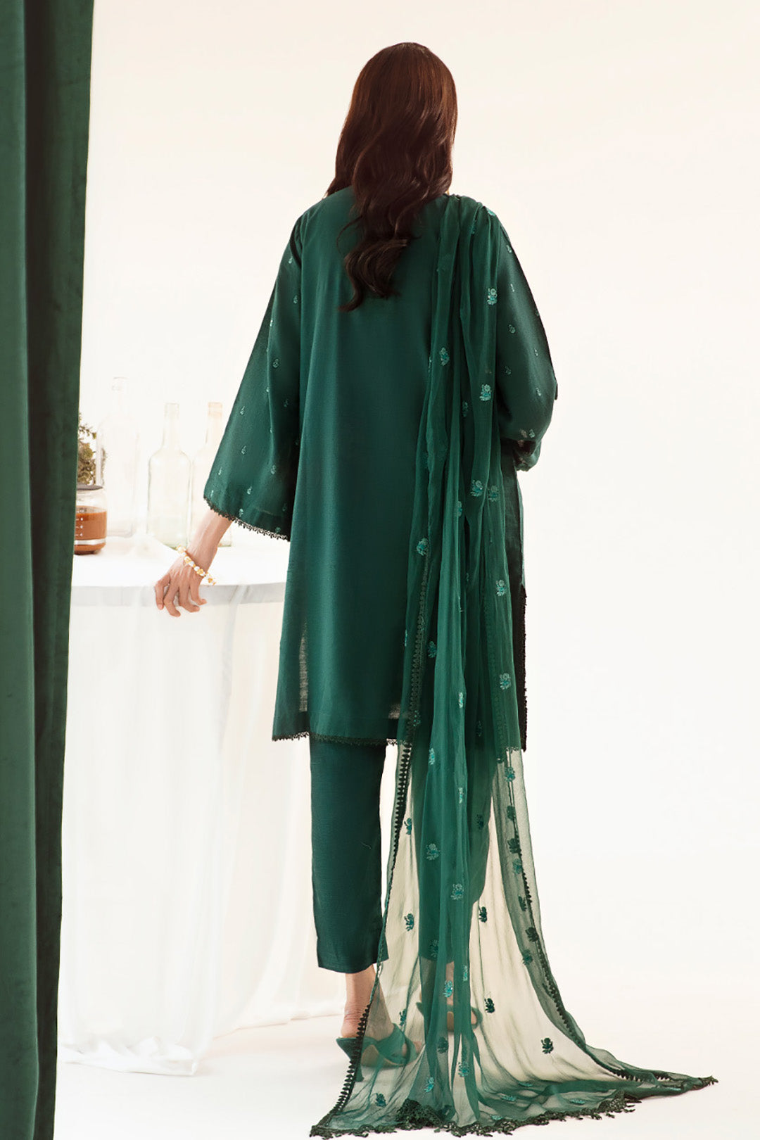 Zellbury | Unstitched 3 Piece Khaddar | Embroidered Shirt Shalwar Dupatta - 0302 -  Zellbury Women Luxury Unstitch - Original Designer Dress - House of Maryam