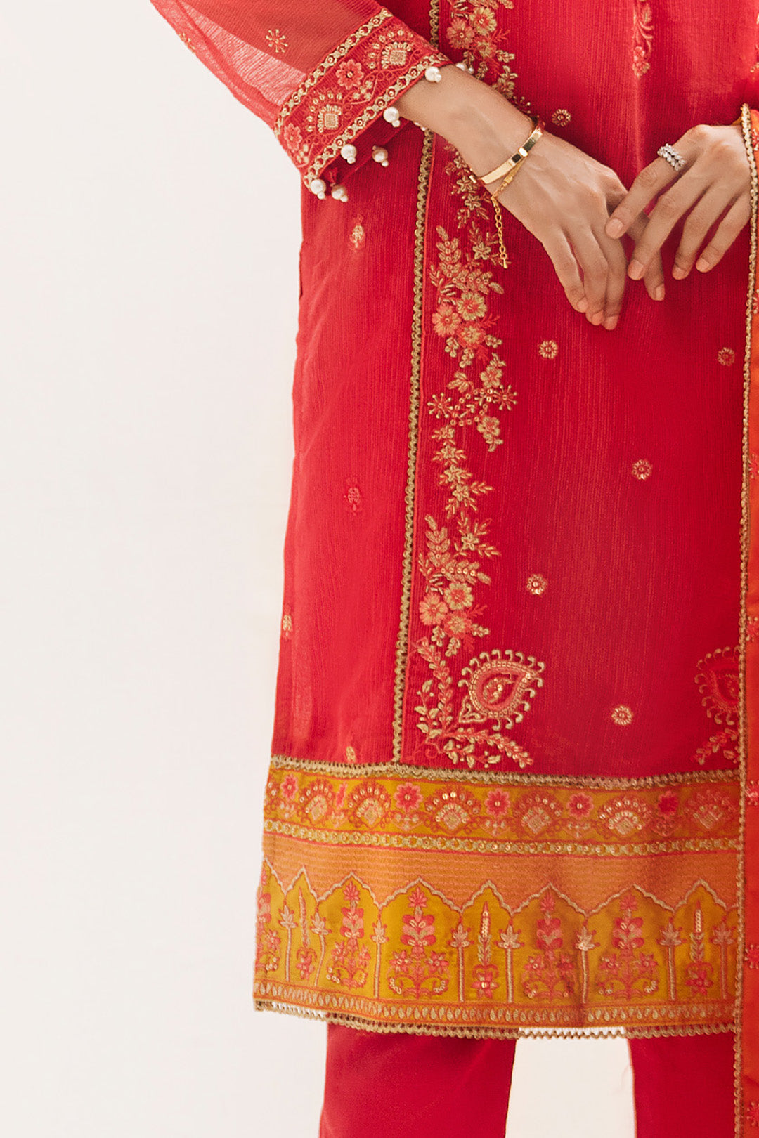 Zellbury | Unstitched 3 Piece Organza | Embroidered Shirt Shalwar Dupatta - 0303 -  Zellbury Women Luxury Unstitch - Original Designer Dress - House of Maryam