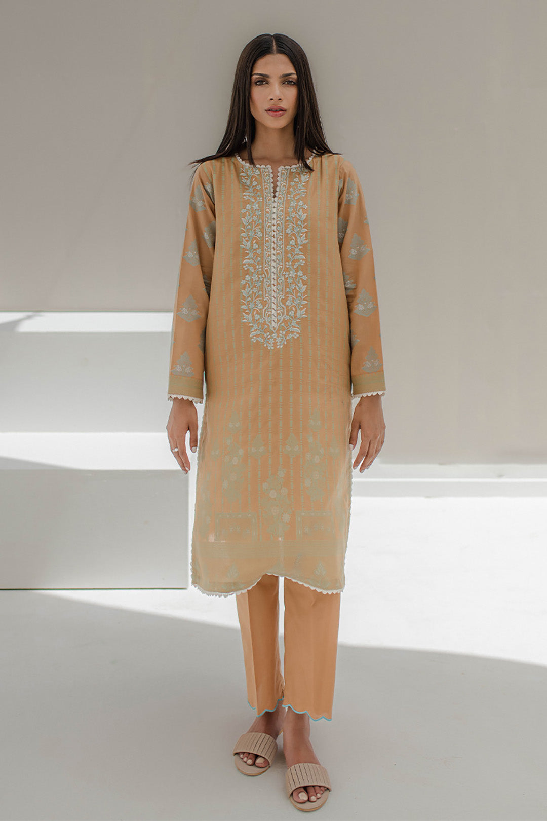 Zellbury | Unstitched 3 Piece Jacquard | Embroidered Shirt Shalwar - 0617 -  Zellbury Women Signature Unstitched - Original Designer Dress - House of Maryam