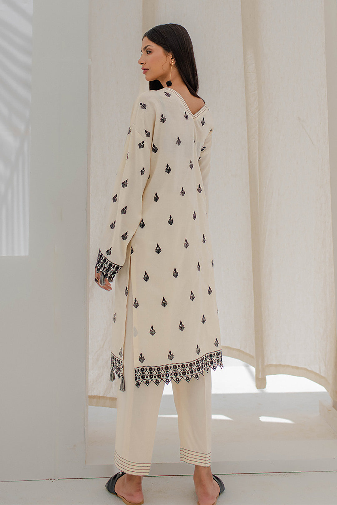 Zellbury | Unstitched 2 Piece Jacquard | Embroidered Shirt Shalwar - 0657 -  Zellbury Women Signature Unstitched - Original Designer Dress - House of Maryam