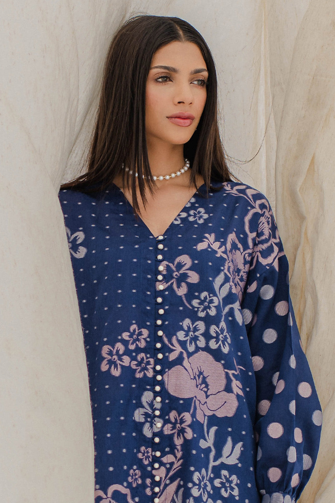 Zellbury | Unstitched 2 Piece Blue | Embroidered Shirt Shalwar - 0672 -  Zellbury Women Signature Unstitched - Original Designer Dress - House of Maryam