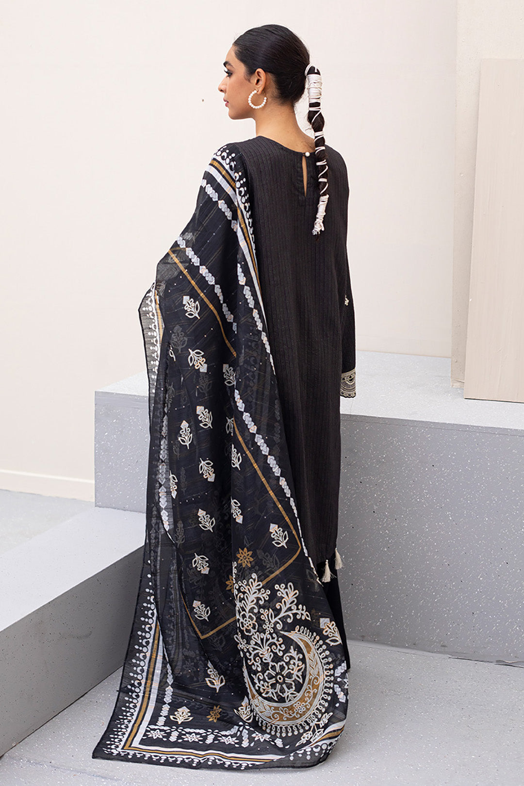 Zellbury | Unstitched 3 Piece Lawn | Embroidered Shirt Shalwar Dupatta - 0190 -  Zellbury Women Signature Unstitched - Original Designer Dress - House of Maryam