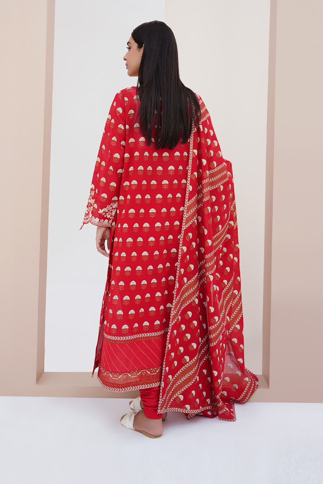 Zellbury | Unstitched 3 Piece Lawn | Embroidered Shirt Shalwar Dupatta - 0195 -  Zellbury Women Signature Unstitched - Original Designer Dress - House of Maryam