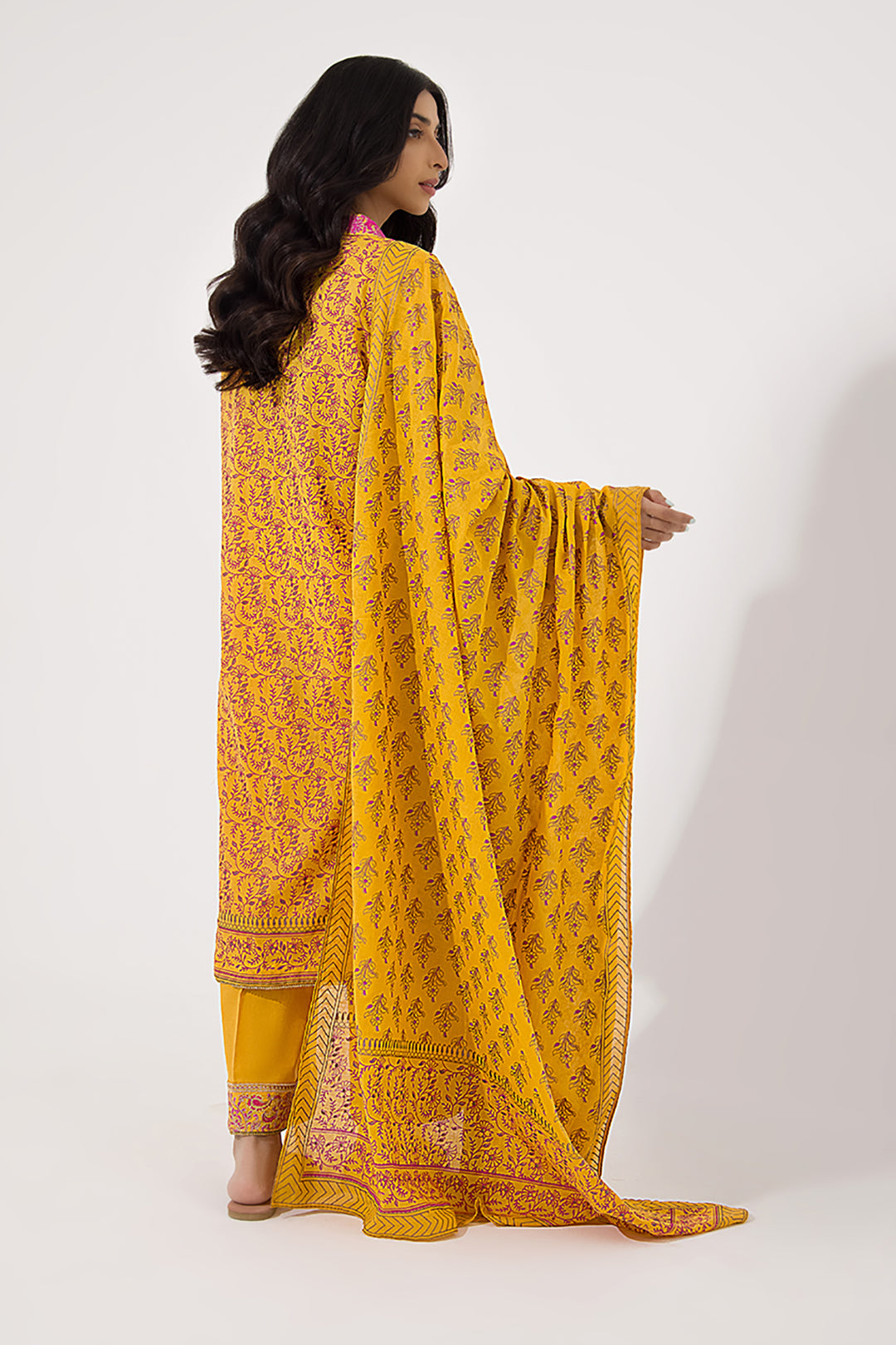 Zellbury | Unstitched 3 Piece Lawn | Embroidered Shirt Shalwar Dupatta - 0199 -  Zellbury Women Signature Unstitched - Original Designer Dress - House of Maryam