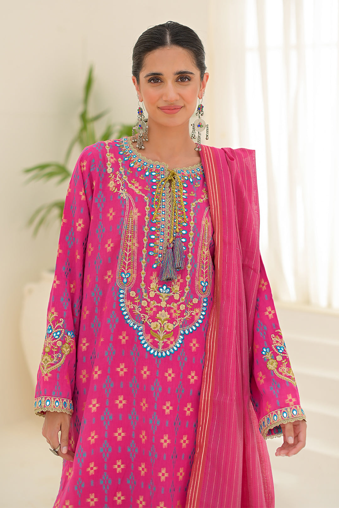 Zellbury | Unstitched 3 Piece Jacquard | Embroidered Shirt Shalwar Dupatta - 0289