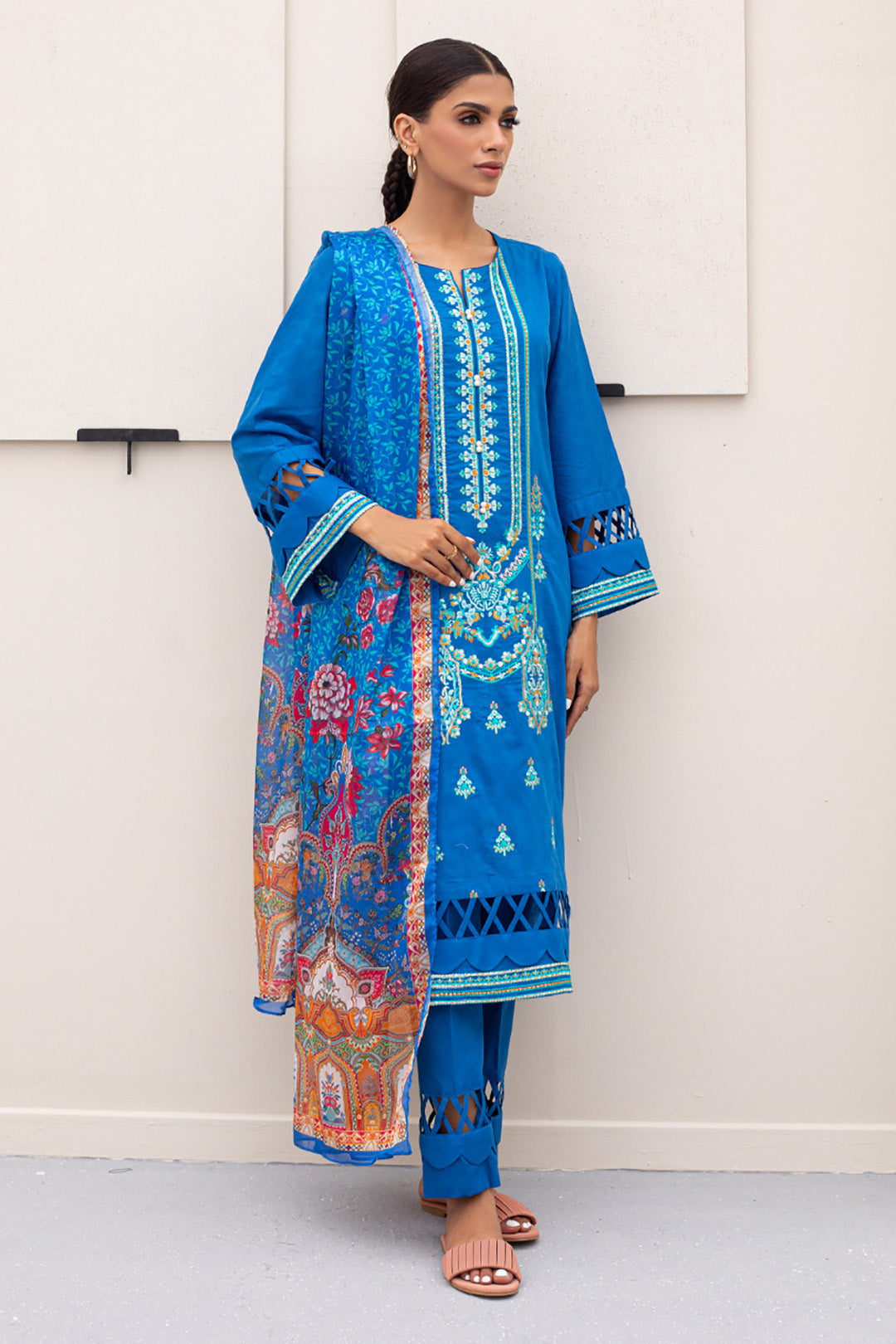 Zellbury | Unstitched 3 Piece Jacquard | Embroidered Shirt Shalwar Dupatta - 0435 -  Zellbury Women Signature Unstitched - Original Designer Dress - House of Maryam