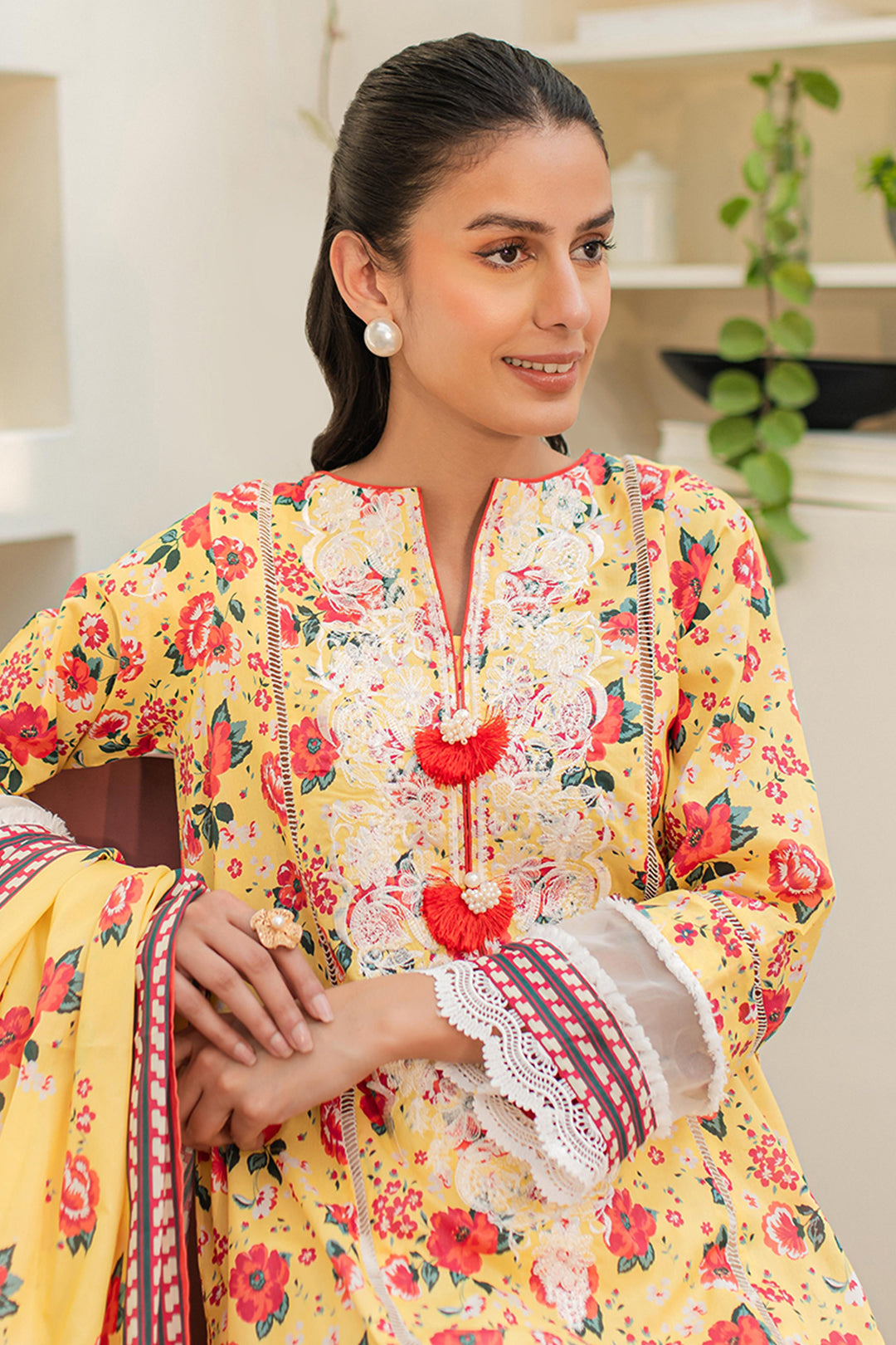 Zellbury | Unstitched 2 Piece Lawn | Embroidered Shirt Dupatta - 1168 -  Zellbury Women Essential Unstitched - Original Designer Dress - House of Maryam