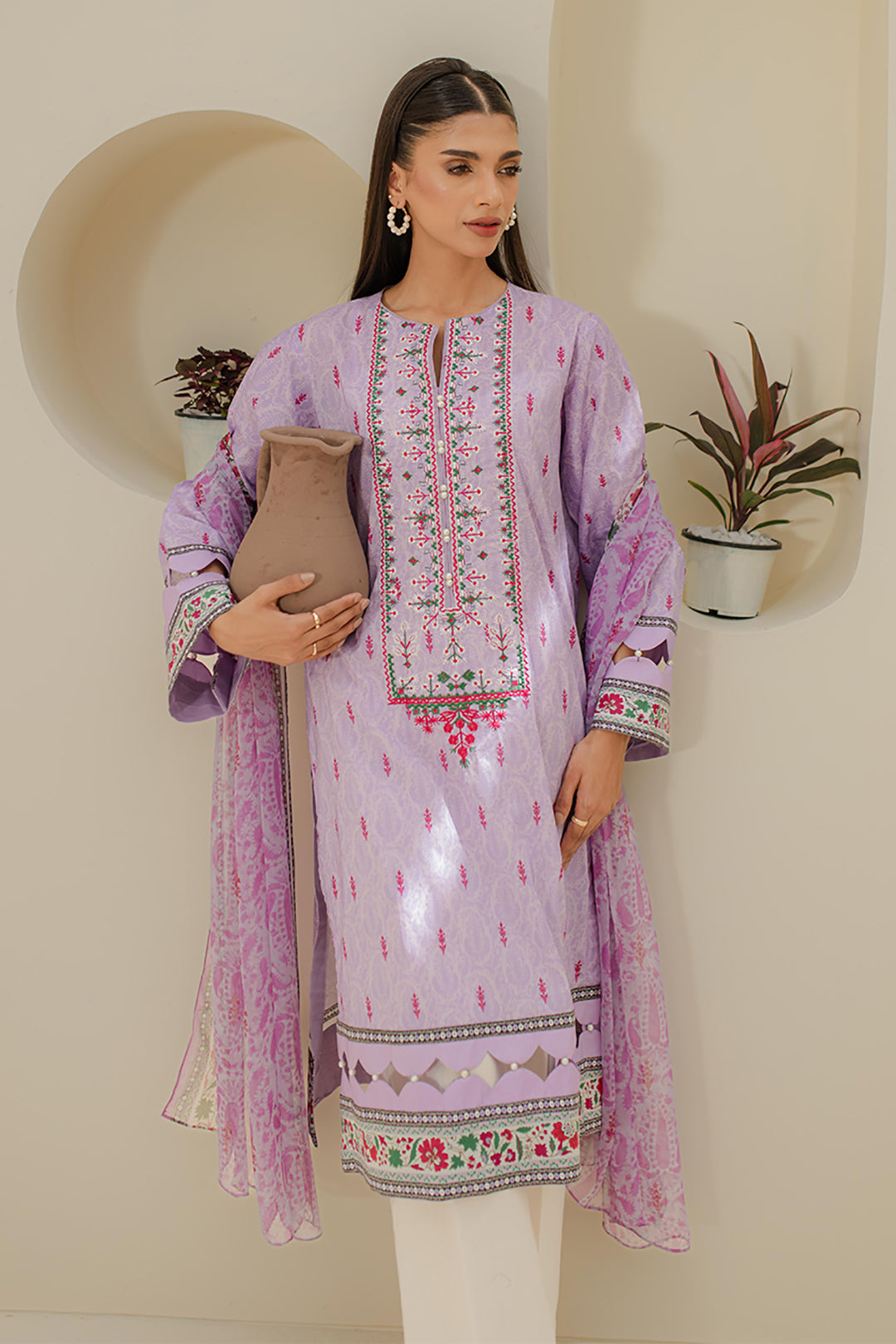 Zellbury | Unstitched 2 Piece Lawn | Embroidered Shirt Dupatta - 1659 -  Zellbury Women Essential Unstitched - Original Designer Dress - House of Maryam