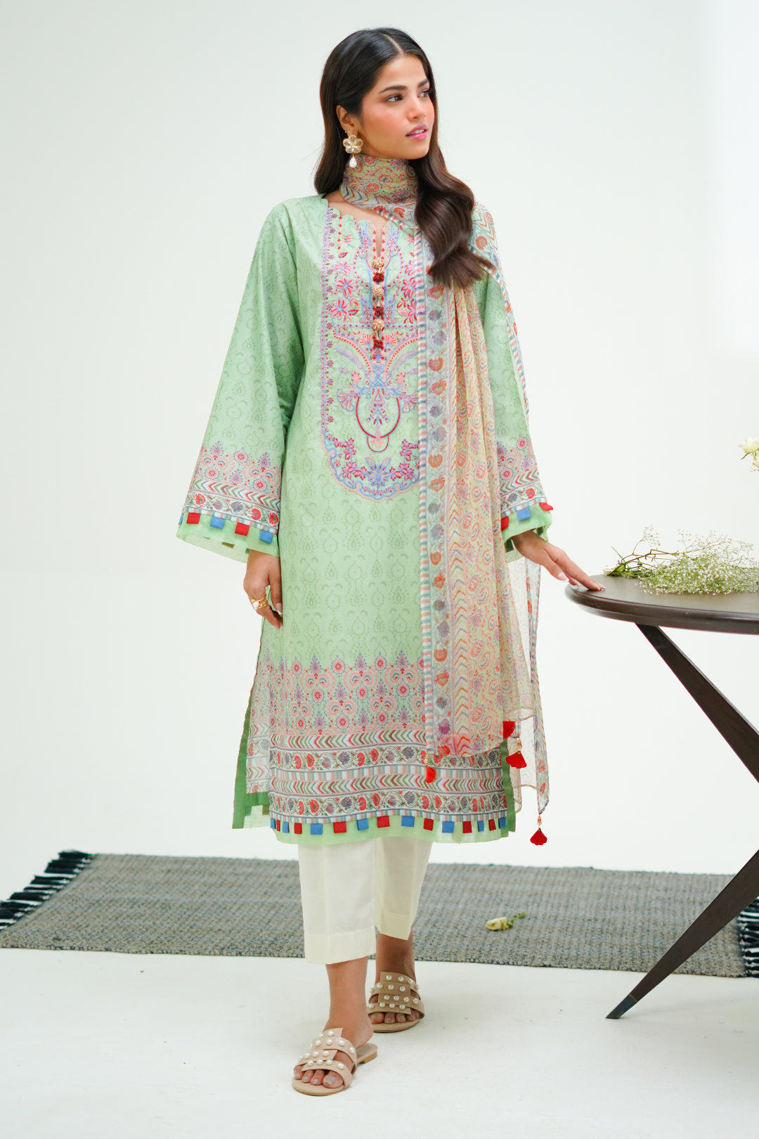 Zellbury | Unstitched 2 Piece Lawn | Embroidered Shirt Dupatta - 1715 -  Zellbury Women Essential Unstitched - Original Designer Dress - House of Maryam