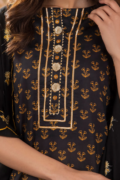Zellbury | Unstitched 3 Piece Lawn | Embroidered Shirt Shalwar Dupatta - 1107 -  Zellbury Women Essential Unstitched - Original Designer Dress - House of Maryam