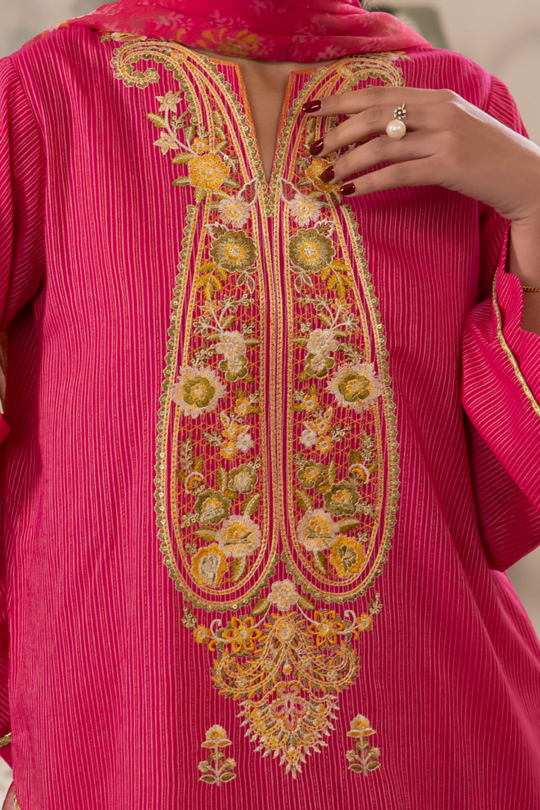 Zellbury | Unstitched 3 Piece Lawn | Embroidered Shirt Shalwar Dupatta - 1116 -  Zellbury Women Essential Unstitched - Original Designer Dress - House of Maryam