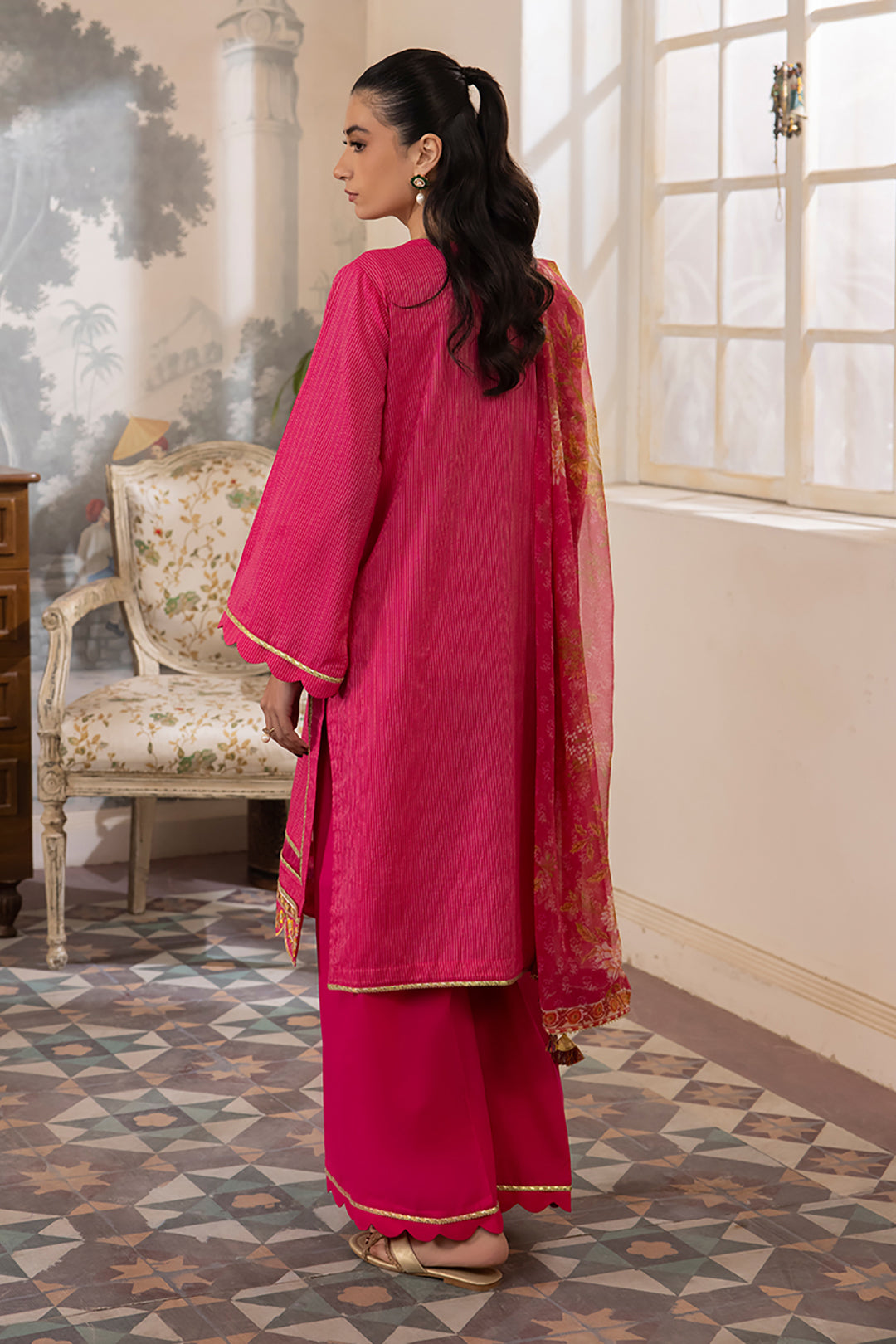 Zellbury | Unstitched 3 Piece Lawn | Embroidered Shirt Shalwar Dupatta - 1116 -  Zellbury Women Essential Unstitched - Original Designer Dress - House of Maryam