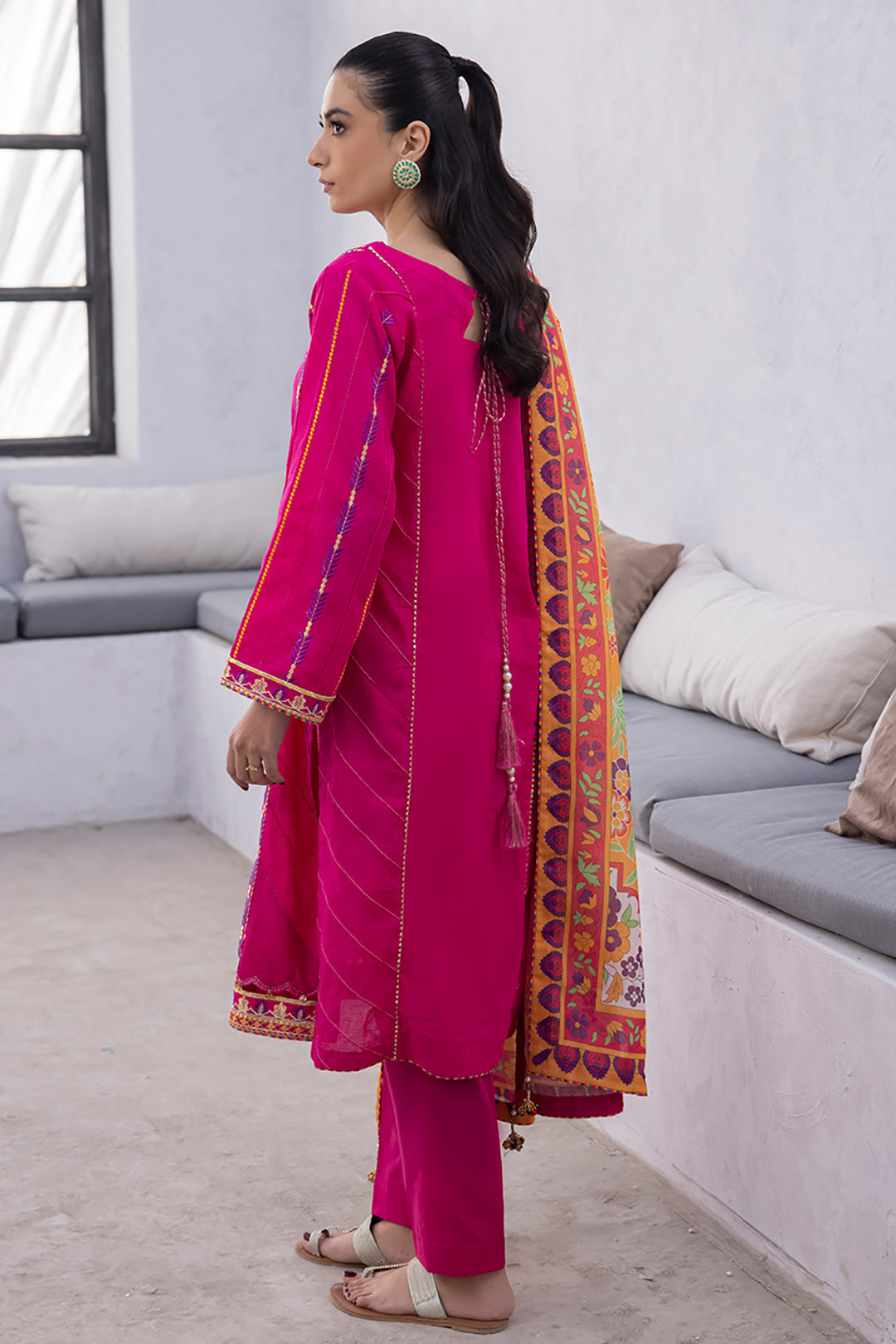 Zellbury | Unstitched 3 Piece Lawn | Embroidered Shirt Shalwar Dupatta - 1125 -  Zellbury Women Signature Unstitched - Original Designer Dress - House of Maryam