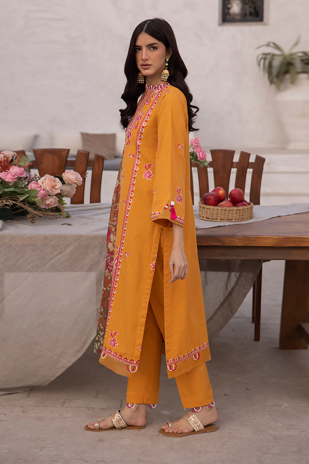 Zellbury | Unstitched 3 Piece Cambric | Embroidered Shirt Shalwar Dupatta - 1142