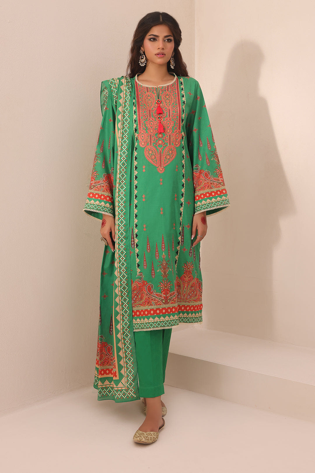 Zellbury | Unstitched 3 Piece Lawn | Embroidered Shirt Shalwar Dupatta - 1247 -  Zellbury Women Essential Unstitched - Original Designer Dress - House of Maryam