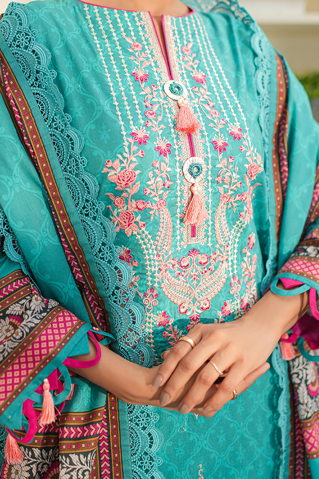 Zellbury | Unstitched 3 Piece Lawn | Embroidered Shirt Shalwar Dupatta - 1249 -  Zellbury Women Essential Unstitched - Original Designer Dress - House of Maryam