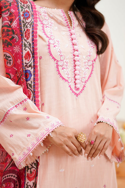 Zellbury | Unstitched 3 Piece Lawn | Embroidered Shirt Shalwar Dupatta - 1267 -  Zellbury Women Signature Unstitched - Original Designer Dress - House of Maryam
