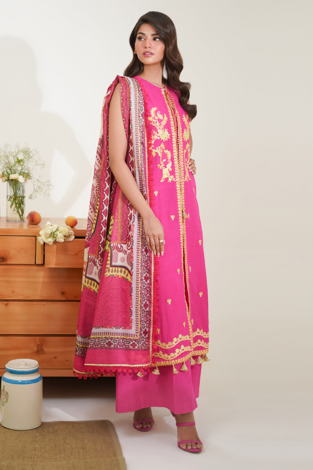 Zellbury | Unstitched 3 Piece Lawn | Embroidered Shirt Shalwar Dupatta - 1270 -  Zellbury Women Signature Unstitched - Original Designer Dress - House of Maryam