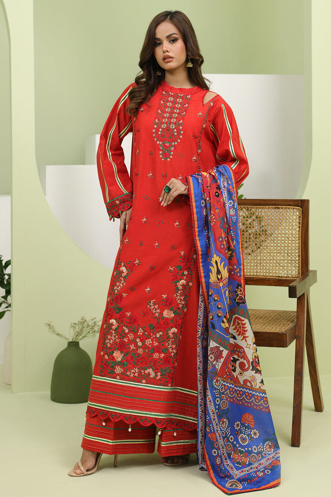 Zellbury | Unstitched 3 Piece Lawn | Embroidered Shirt Shalwar Dupatta - 1271 -  Zellbury Women Signature Unstitched - Original Designer Dress - House of Maryam