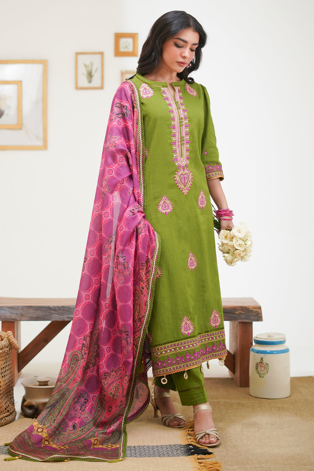 Zellbury | Unstitched 3 Piece Lawn | Embroidered Shirt Shalwar Dupatta - 1273 -  Zellbury Women Signature Unstitched - Original Designer Dress - House of Maryam