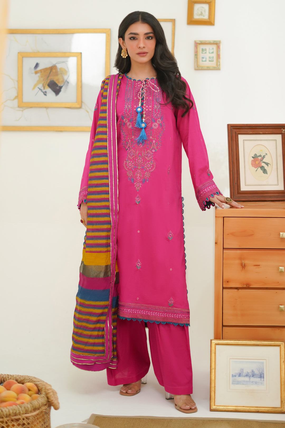 Zellbury | Unstitched 3 Piece Lawn | Embroidered Shirt Shalwar Dupatta - 1276 -  Zellbury Women Signature Unstitched - Original Designer Dress - House of Maryam