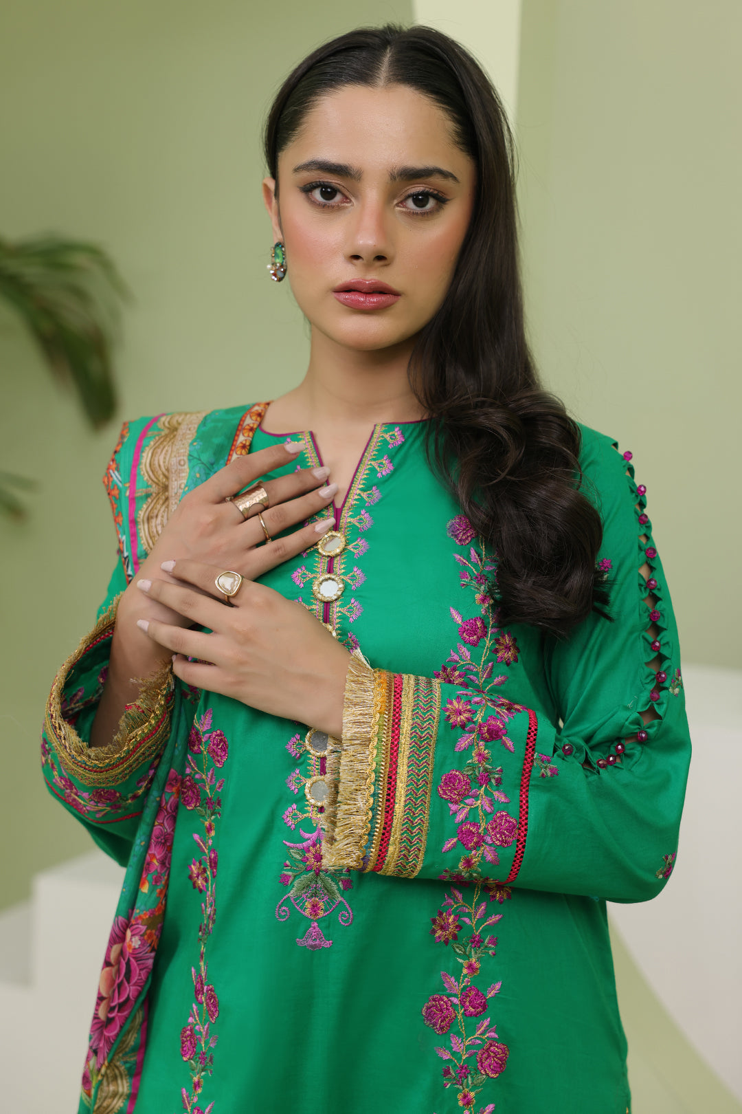 Zellbury | Unstitched 3 Piece Slub | Embroidered Shirt Shalwar Dupatta - 1283 -  Zellbury Women Signature Unstitched - Original Designer Dress - House of Maryam