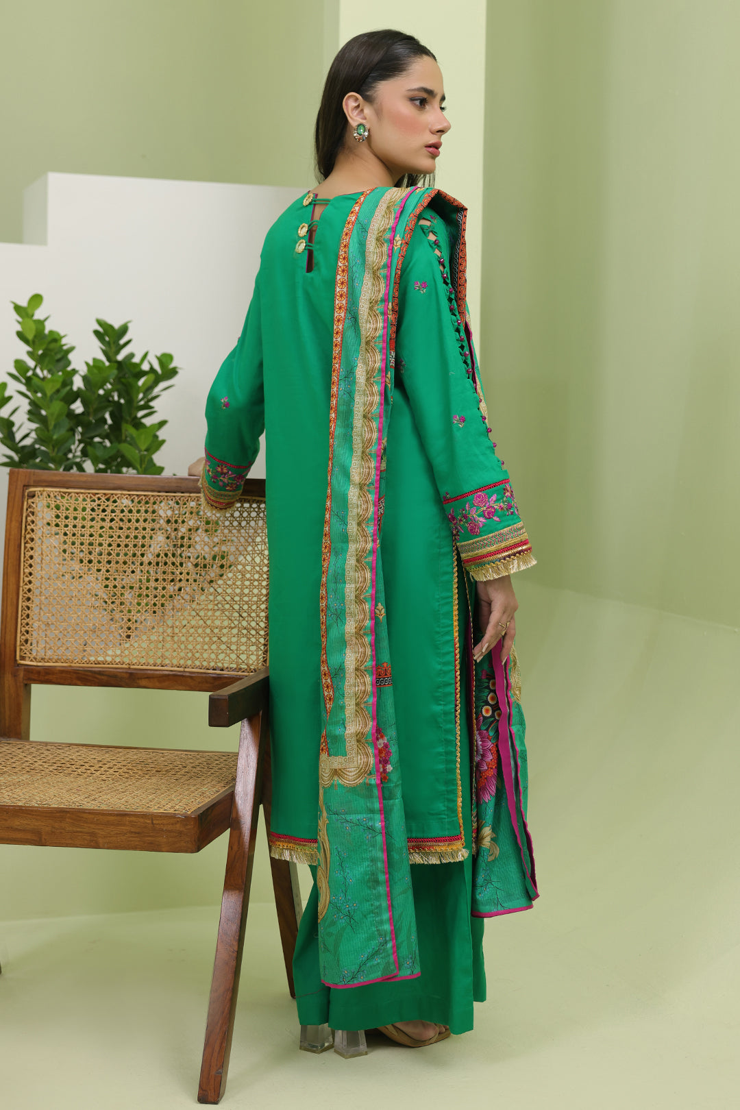 Zellbury | Unstitched 3 Piece Slub | Embroidered Shirt Shalwar Dupatta - 1283 -  Zellbury Women Signature Unstitched - Original Designer Dress - House of Maryam