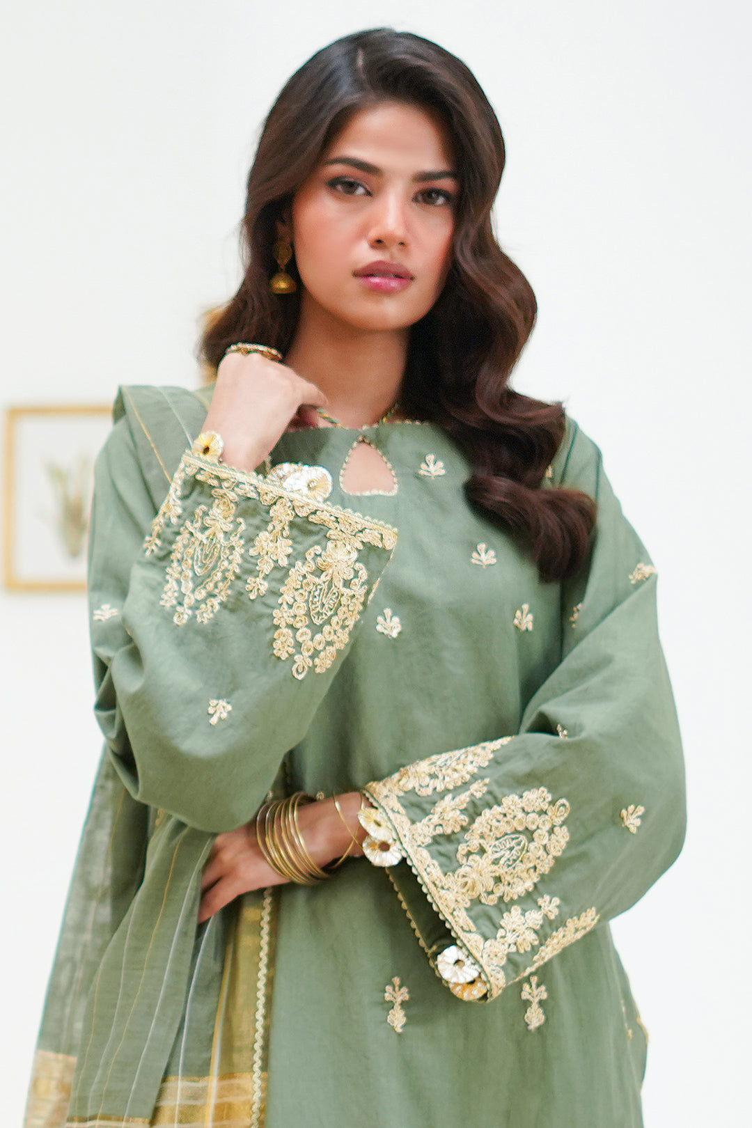 Zellbury | Unstitched 3 Piece Cambric | Embroidered Shirt Shalwar Dupatta - 1284 -  Zellbury Women Signature Unstitched -  House of Maryam
