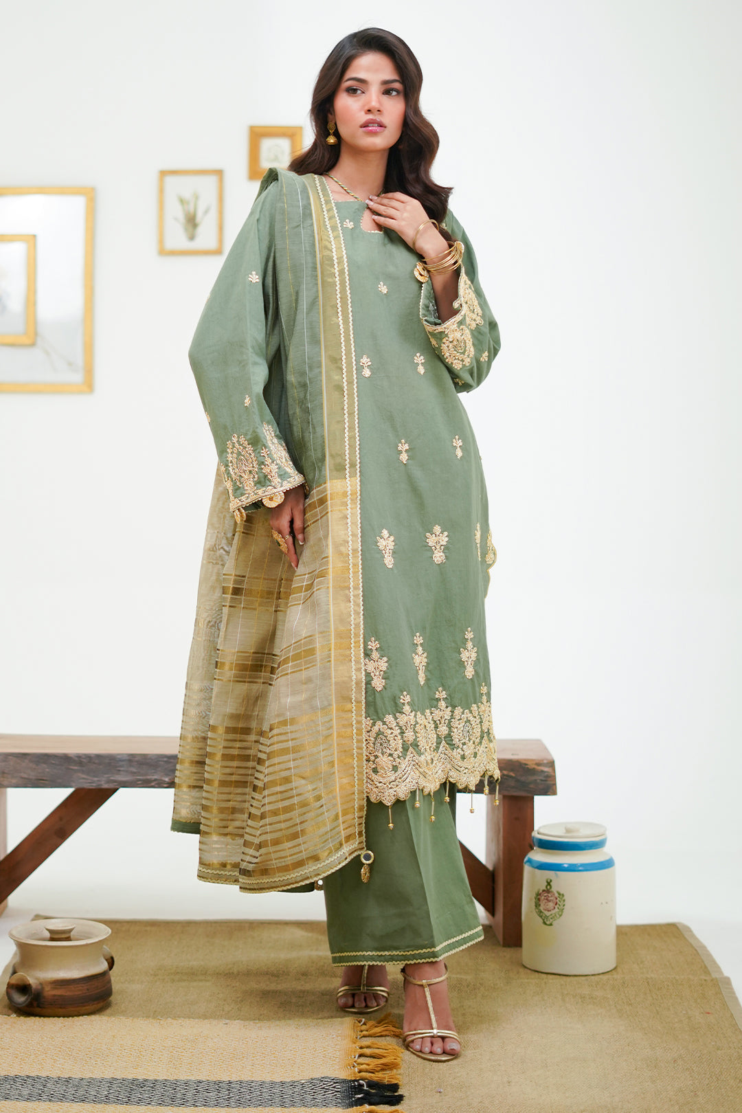 Zellbury | Unstitched 3 Piece Cambric | Embroidered Shirt Shalwar Dupatta - 1284 -  Zellbury Women Signature Unstitched -  House of Maryam
