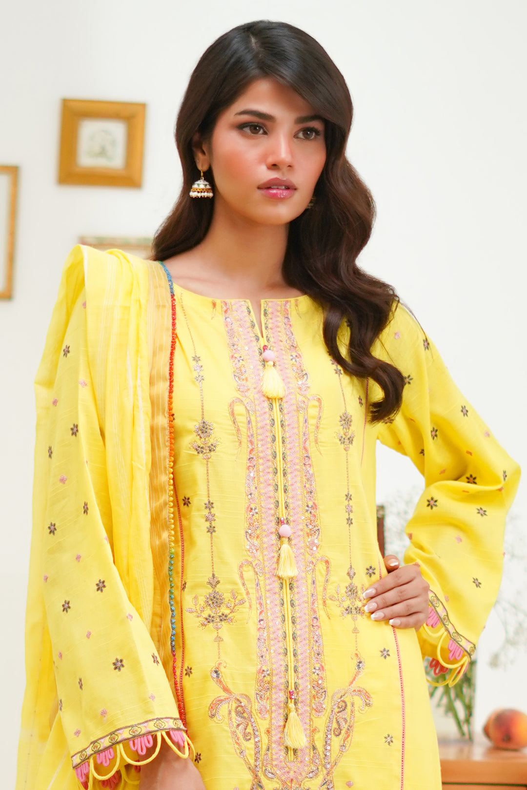 Zellbury | Unstitched 3 Piece Lawn | Embroidered Shirt Shalwar Dupatta - 1285 -  Zellbury Women Signature Unstitched - Original Designer Dress - House of Maryam