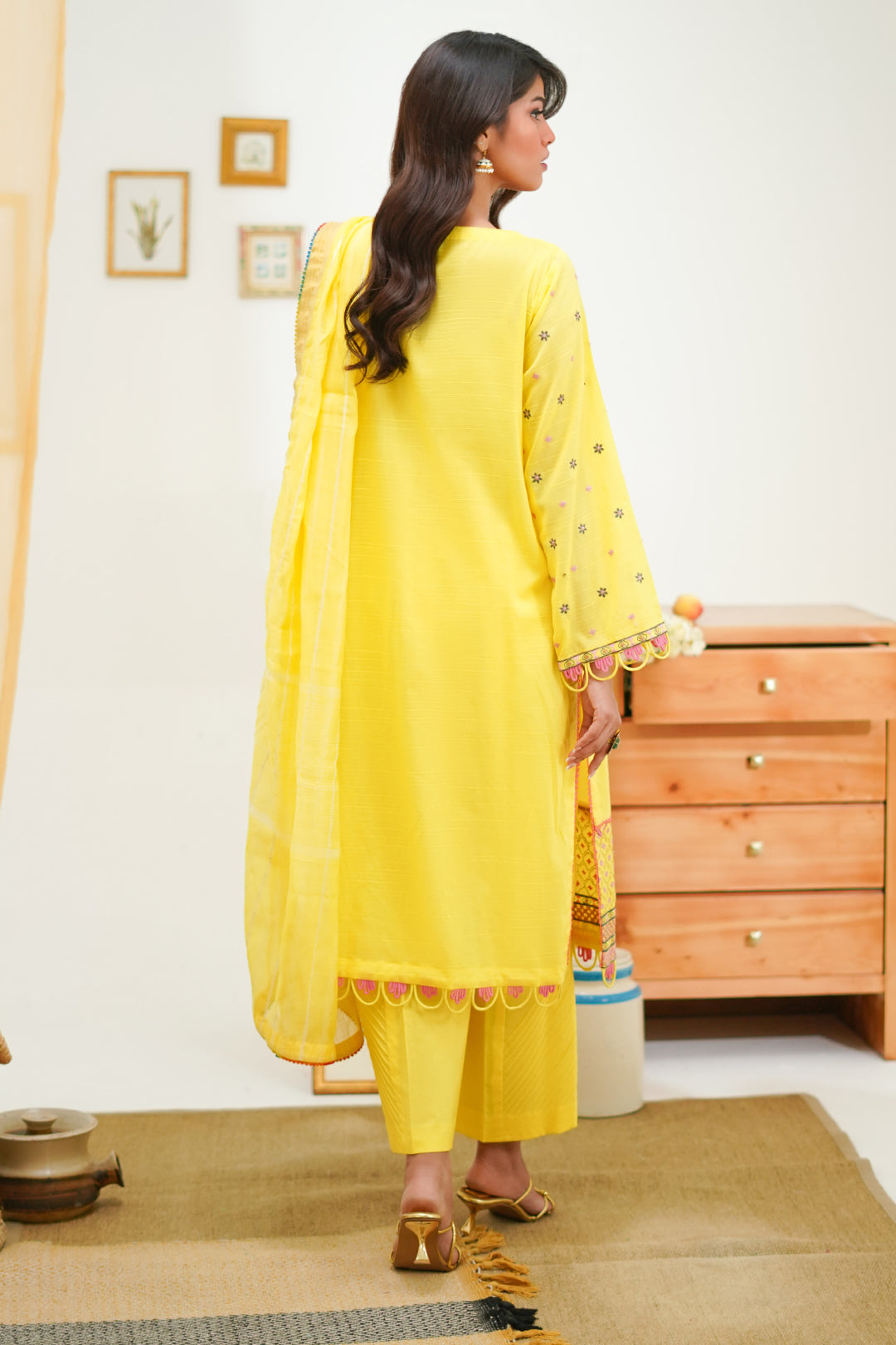 Zellbury | Unstitched 3 Piece Lawn | Embroidered Shirt Shalwar Dupatta - 1285 -  Zellbury Women Signature Unstitched - Original Designer Dress - House of Maryam