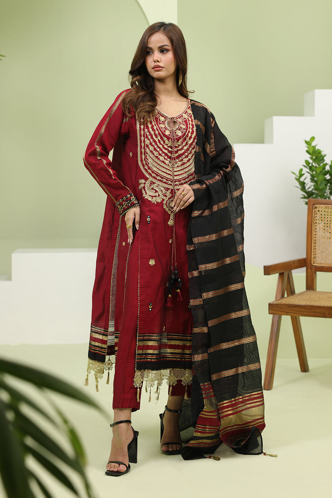 Zellbury | Unstitched 3 Piece Yarn | Embroidered Shirt Shalwar Dupatta - 1294 -  Zellbury Women Signature Unstitched - Original Designer Dress - House of Maryam