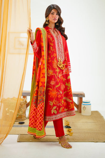 Zellbury | Unstitched 3 Piece Lawn | Embroidered Shirt Shalwar Dupatta - 1295 -  Zellbury Women Signature Unstitched - Original Designer Dress - House of Maryam