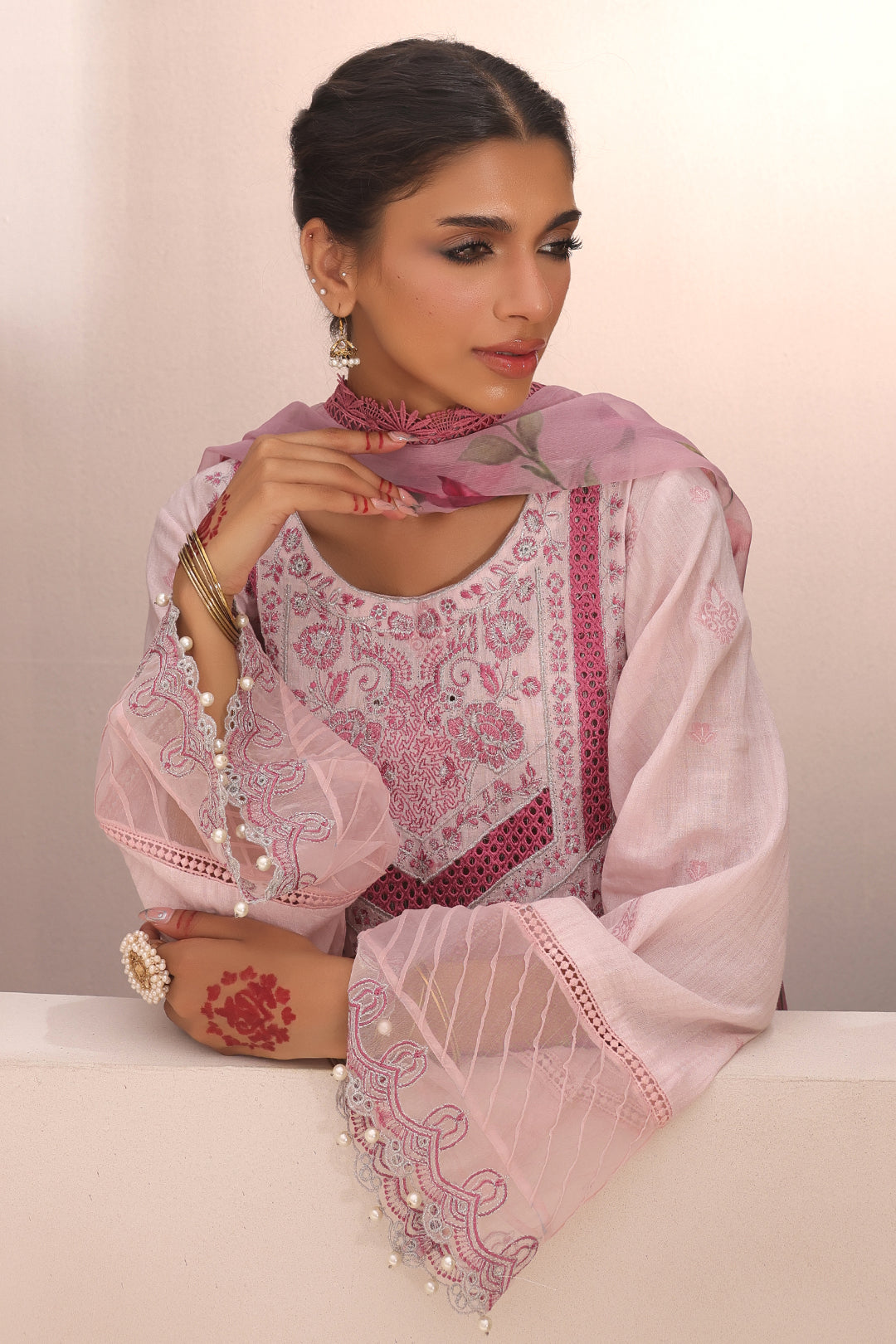 Zellbury | Unstitched 3 Piece Cambric | Embroidered Shirt Shalwar Dupatta - 1543 -  Zellbury Women Signature Unstitched - Original Designer Dress - House of Maryam
