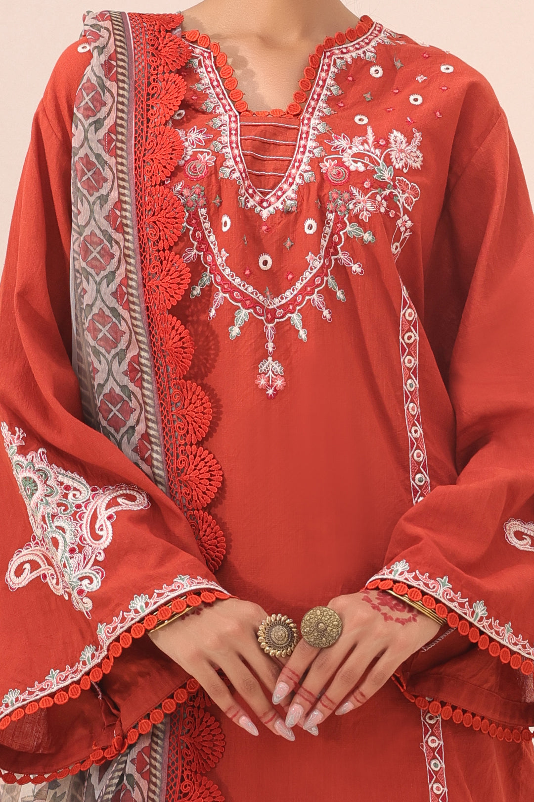 Zellbury | Unstitched 3 Piece Cambric | Embroidered Shirt Shalwar Dupatta - 1544 -  Zellbury Women Signature Unstitched - Original Designer Dress - House of Maryam