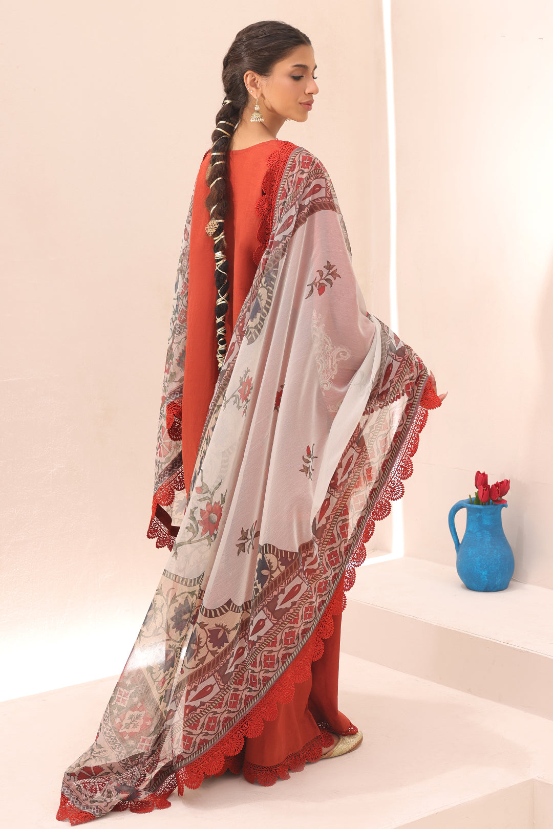 Zellbury | Unstitched 3 Piece Cambric | Embroidered Shirt Shalwar Dupatta - 1544 -  Zellbury Women Signature Unstitched - Original Designer Dress - House of Maryam