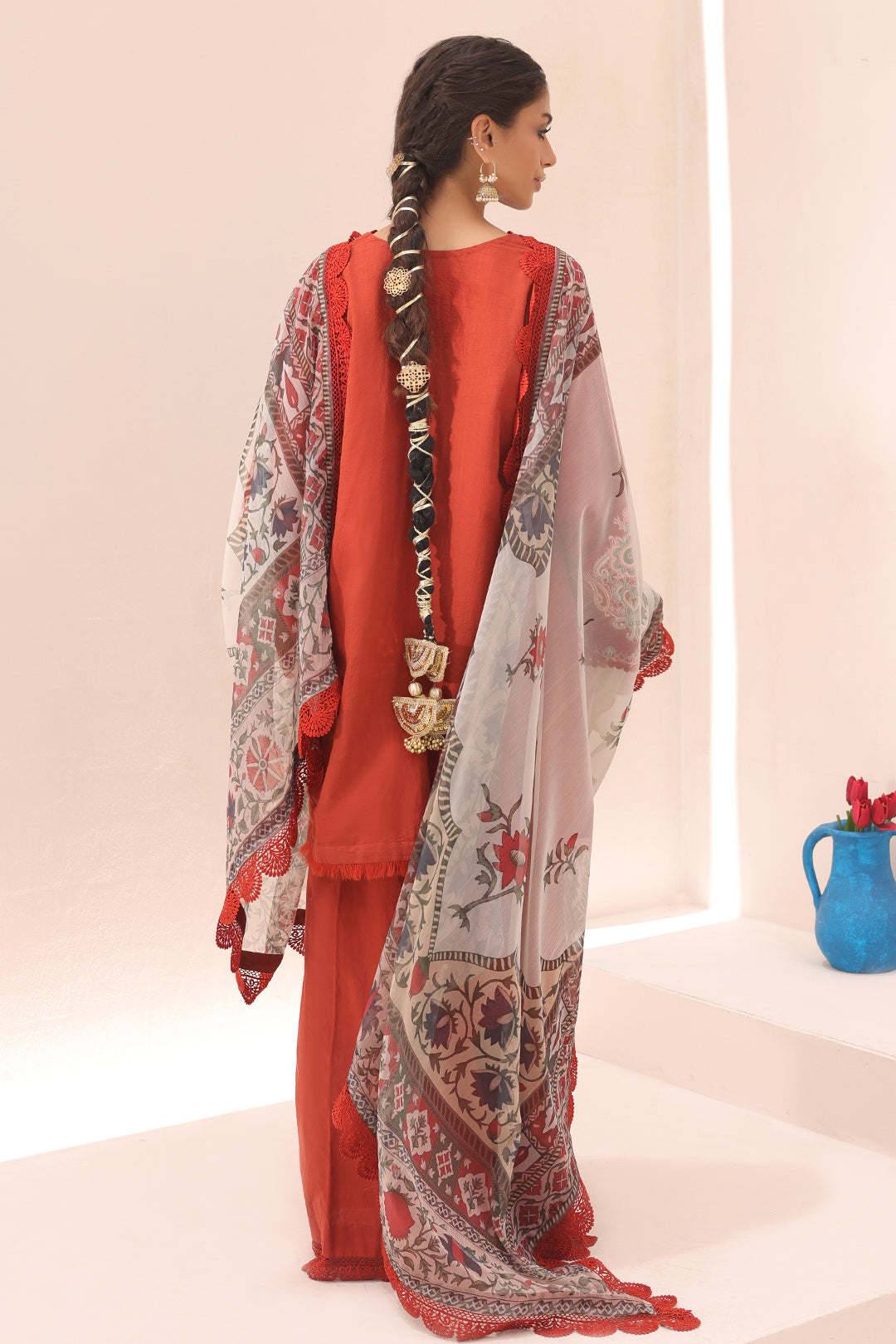 Zellbury | Unstitched 3 Piece Cambric | Embroidered Shirt Shalwar Dupatta - 1544 -  Zellbury Women Signature Unstitched - Original Designer Dress - House of Maryam