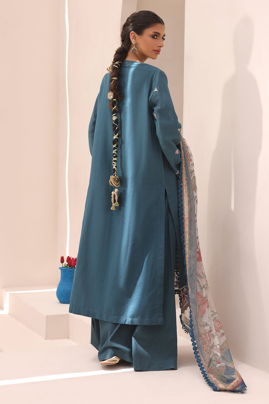 Zellbury | Unstitched 3 Piece Lawn | Embroidered Shirt Shalwar Dupatta - 1549 -  Zellbury Women Signature Unstitched - Original Designer Dress - House of Maryam