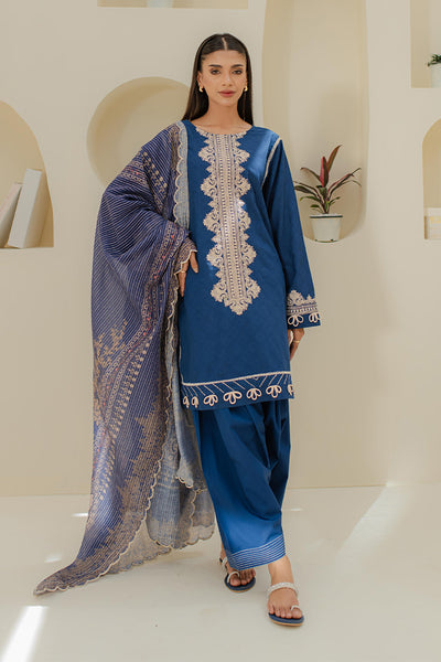 Zellbury | Unstitched 3 Piece Jacquard | Embroidered Shirt Shalwar Dupatta - 1767 -  Zellbury Women Essential Unstitched - Original Designer Dress - House of Maryam