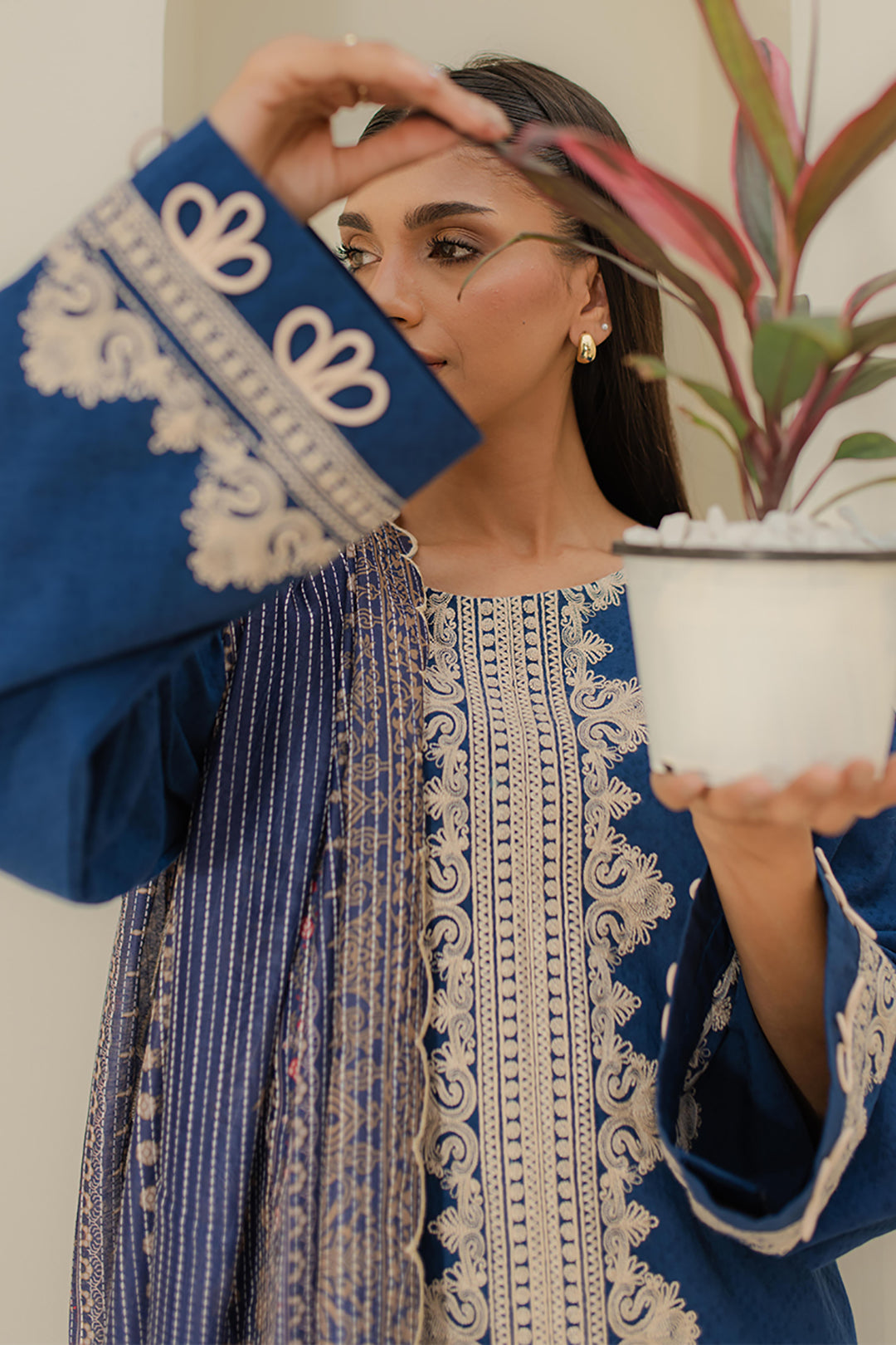 Zellbury | Unstitched 3 Piece Jacquard | Embroidered Shirt Shalwar Dupatta - 1767 -  Zellbury Women Essential Unstitched - Original Designer Dress - House of Maryam