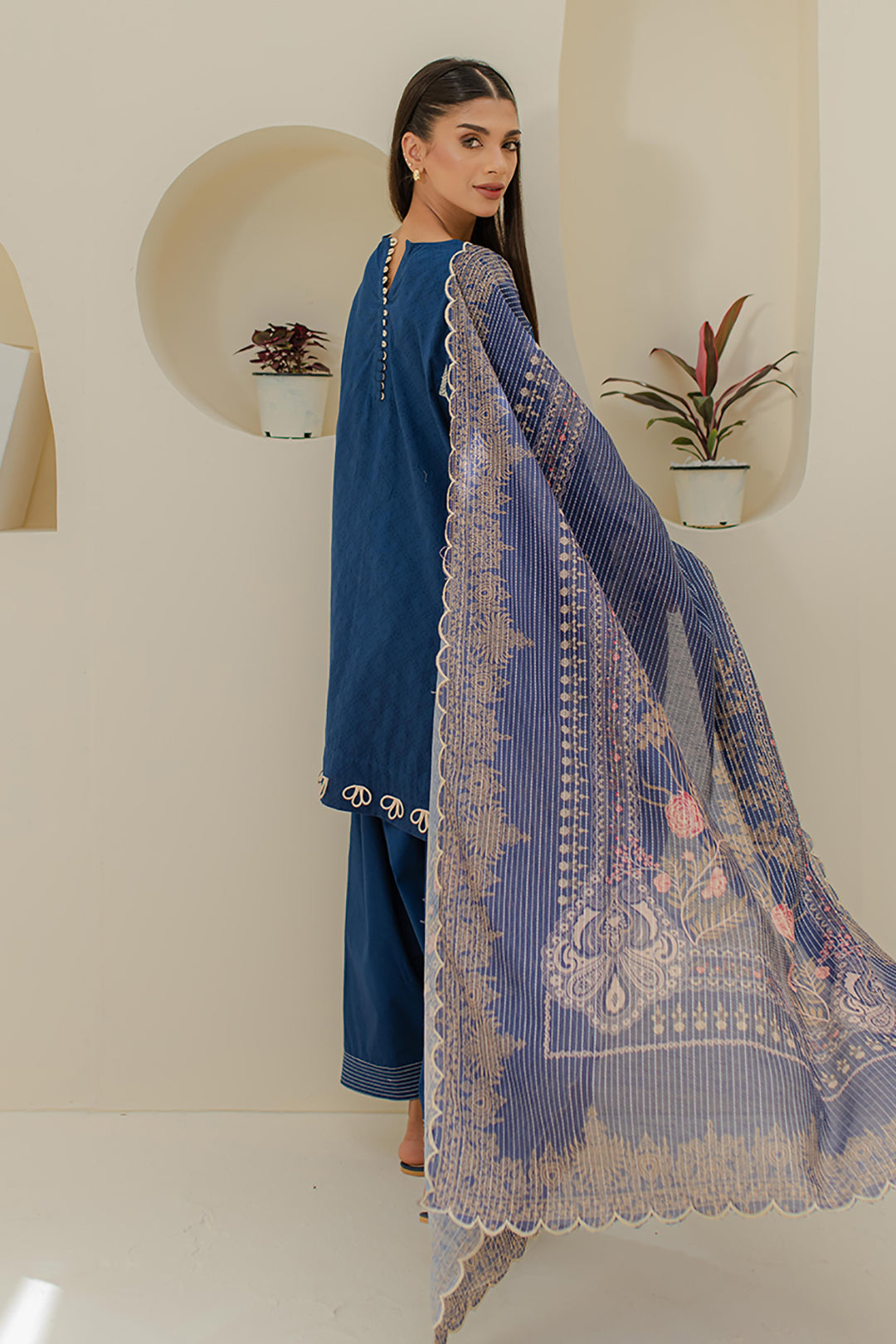 Zellbury | Unstitched 3 Piece Jacquard | Embroidered Shirt Shalwar Dupatta - 1767 -  Zellbury Women Essential Unstitched - Original Designer Dress - House of Maryam