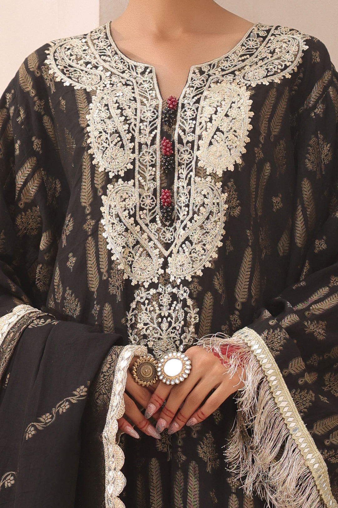 Zellbury | Unstitched 3 Piece Jacquard | Embroidered Shirt Shalwar Dupatta - 1799 -  Zellbury Women Signature Unstitched - Original Designer Dress - House of Maryam