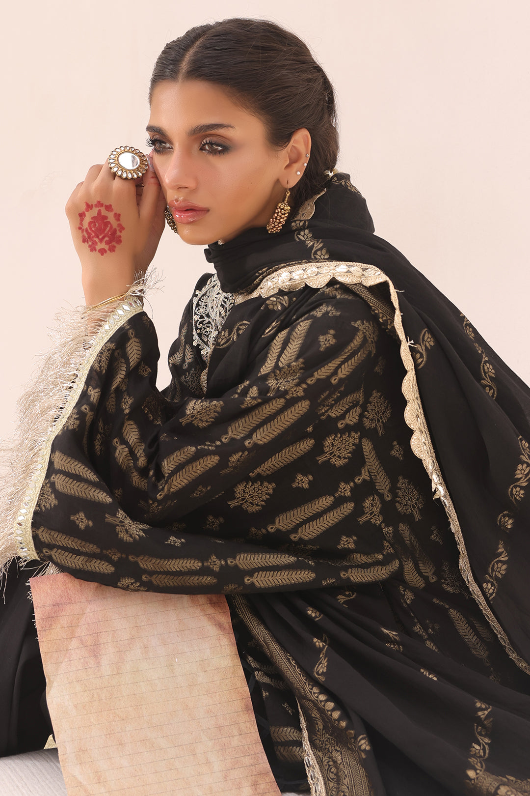Zellbury | Unstitched 3 Piece Jacquard | Embroidered Shirt Shalwar Dupatta - 1799 -  Zellbury Women Signature Unstitched - Original Designer Dress - House of Maryam