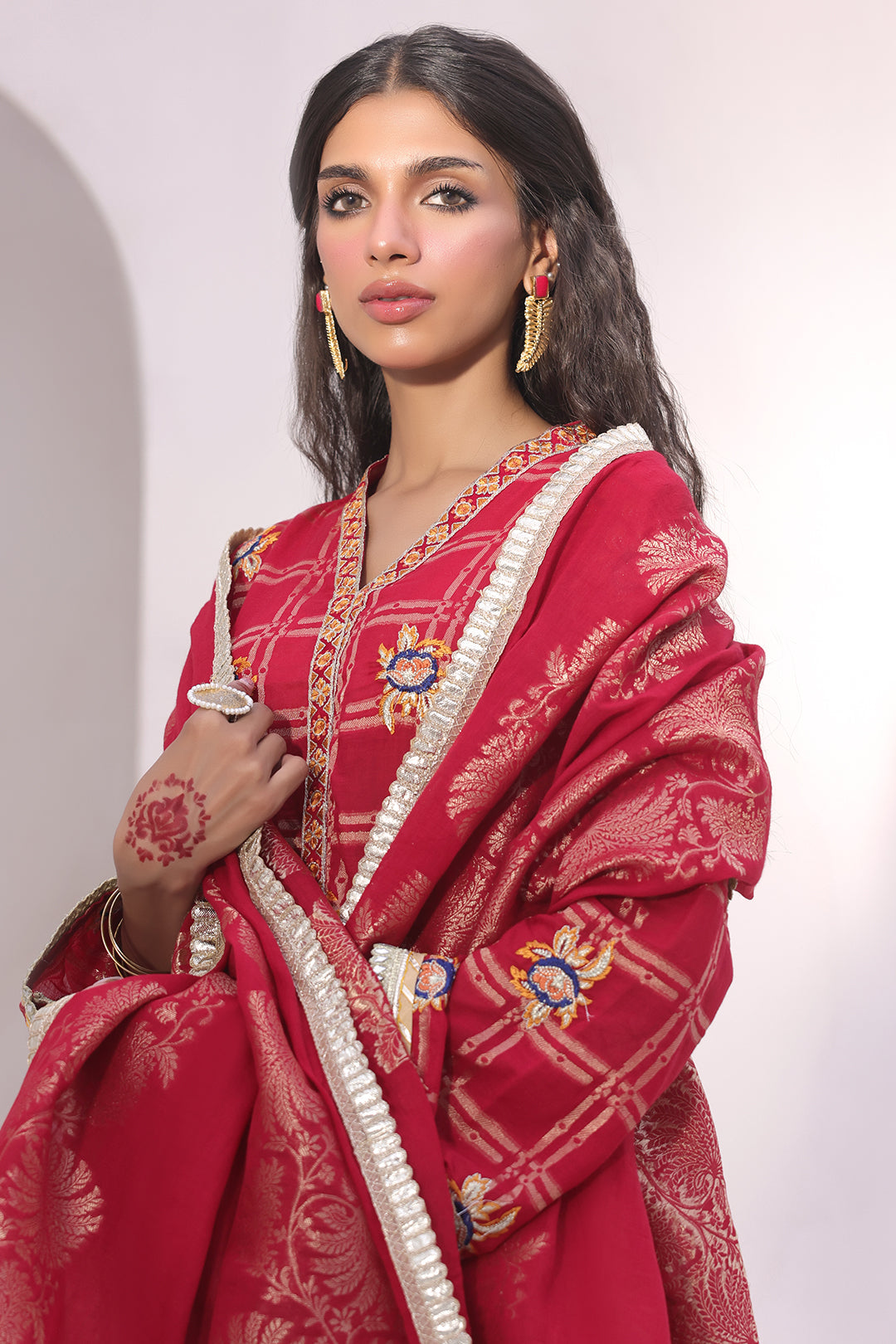 Zellbury | Unstitched 3 Piece Jacquard | Embroidered Shirt Shalwar Dupatta - 1803 -  Zellbury Women Signature Unstitched -  House of Maryam