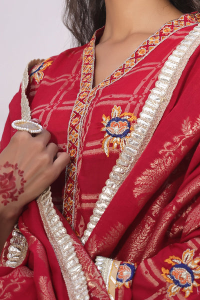 Zellbury | Unstitched 3 Piece Jacquard | Embroidered Shirt Shalwar Dupatta - 1803 -  Zellbury Women Signature Unstitched - Original Designer Dress - House of Maryam